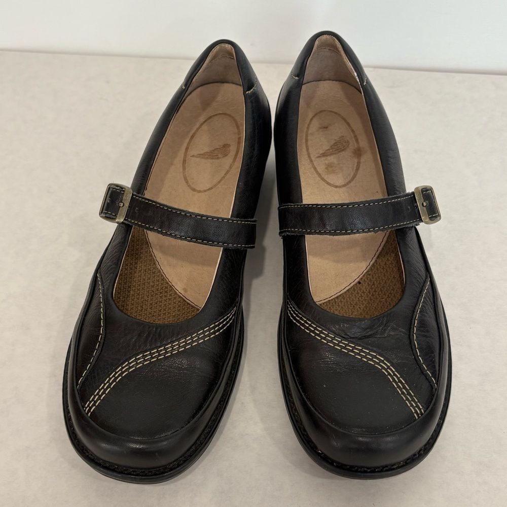 Red Wing Black Leather Mary Jane Shoes Womens Size 8 Slip On Buckle Loafer - Picture 4 of 11